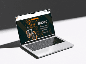 Photo d'un macbook avec site modulo