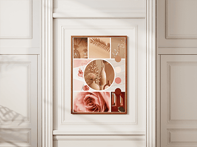 Photo d'un cadre avec le moodboard